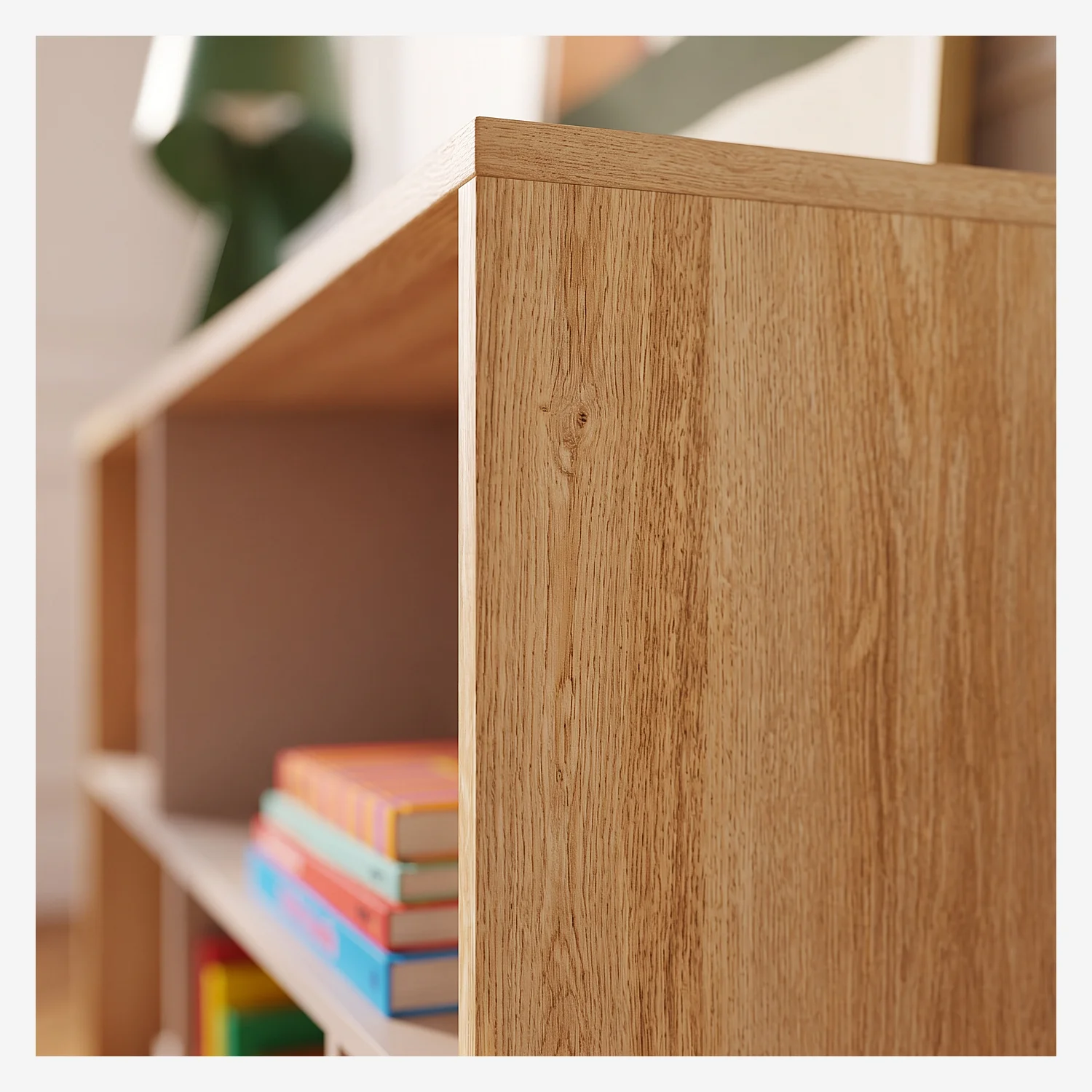 Bücherregal aus Holz 115 x 79 cm - Greige und Natur - Design by Hélèna Pille - 4