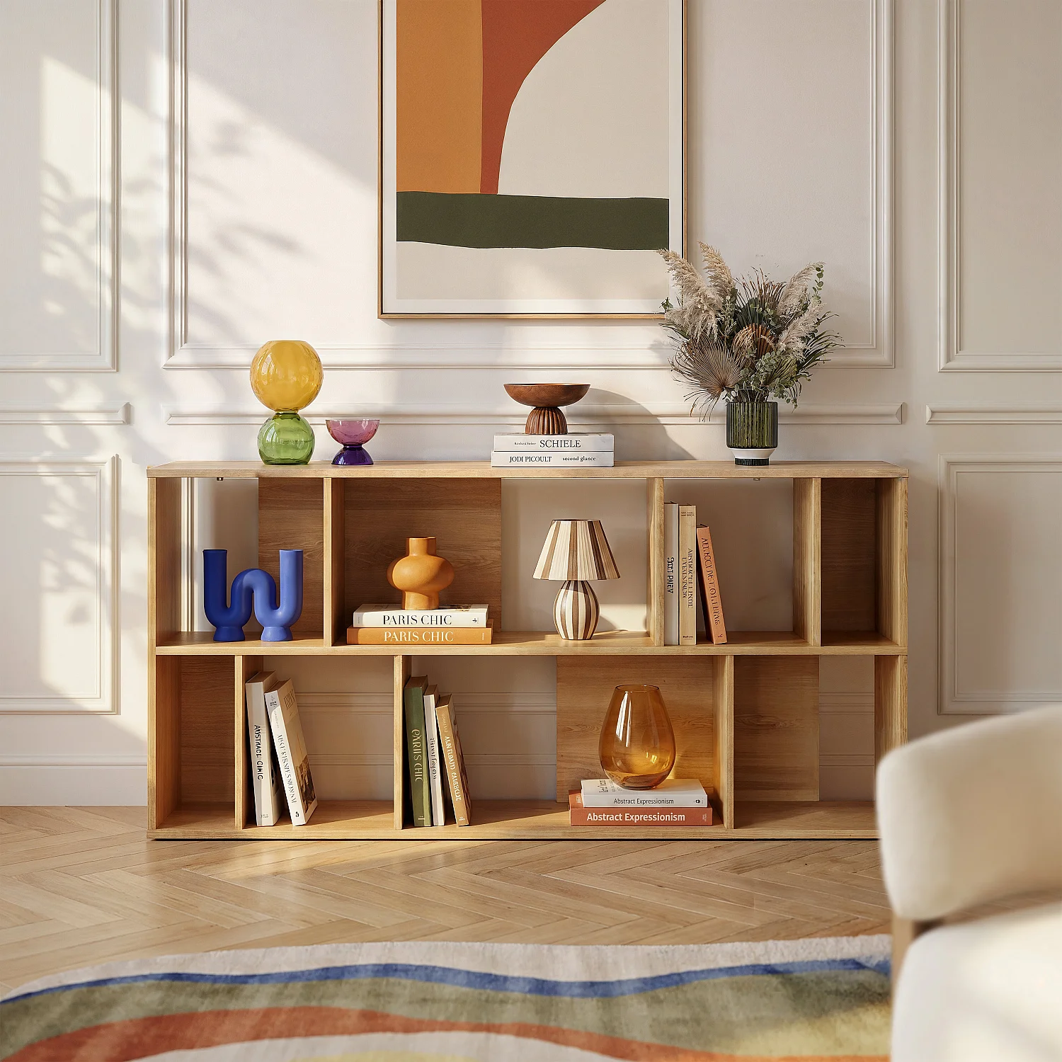 Bibliothèque en chêne 160 x 79 cm - Naturel - Design by Hélèna Pille - 1