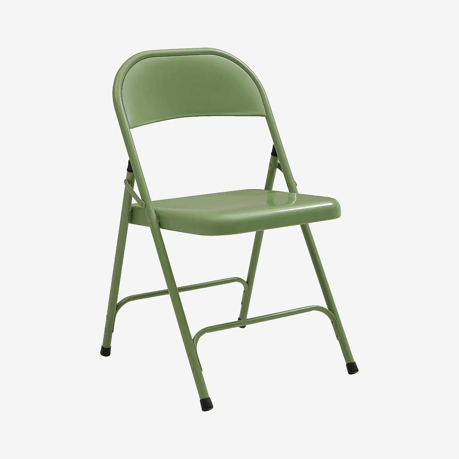 Chaise pliante en acier laqué - Vert - 1