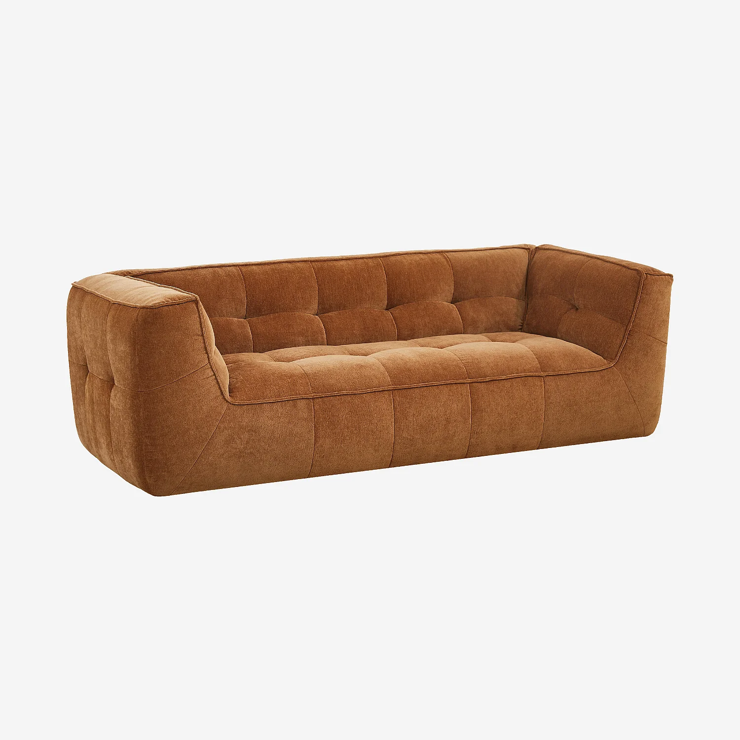 Sofa 2-Sitzer aus Stoff - Dunkelocker - 3