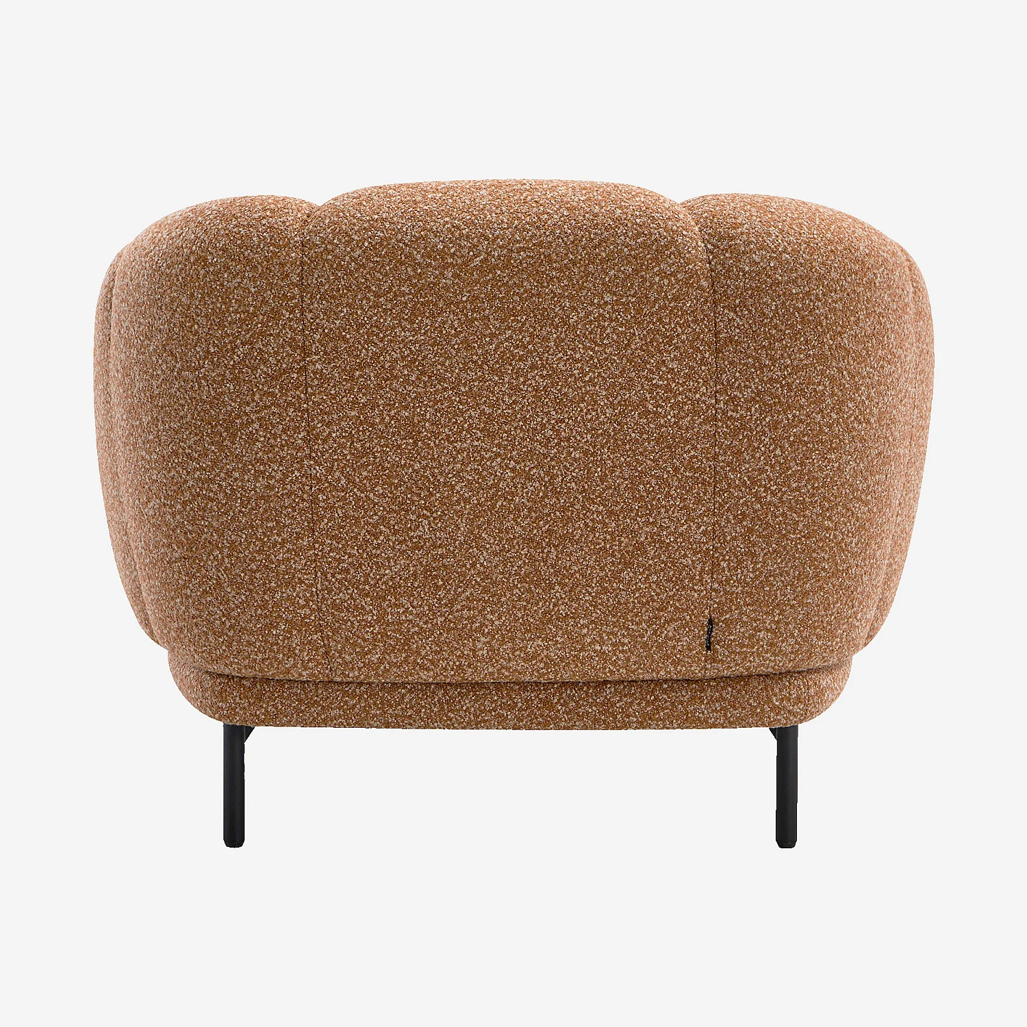 Fauteuil en tissu bouclette et métal noir - Terracotta - Design by Federica Francini - 4