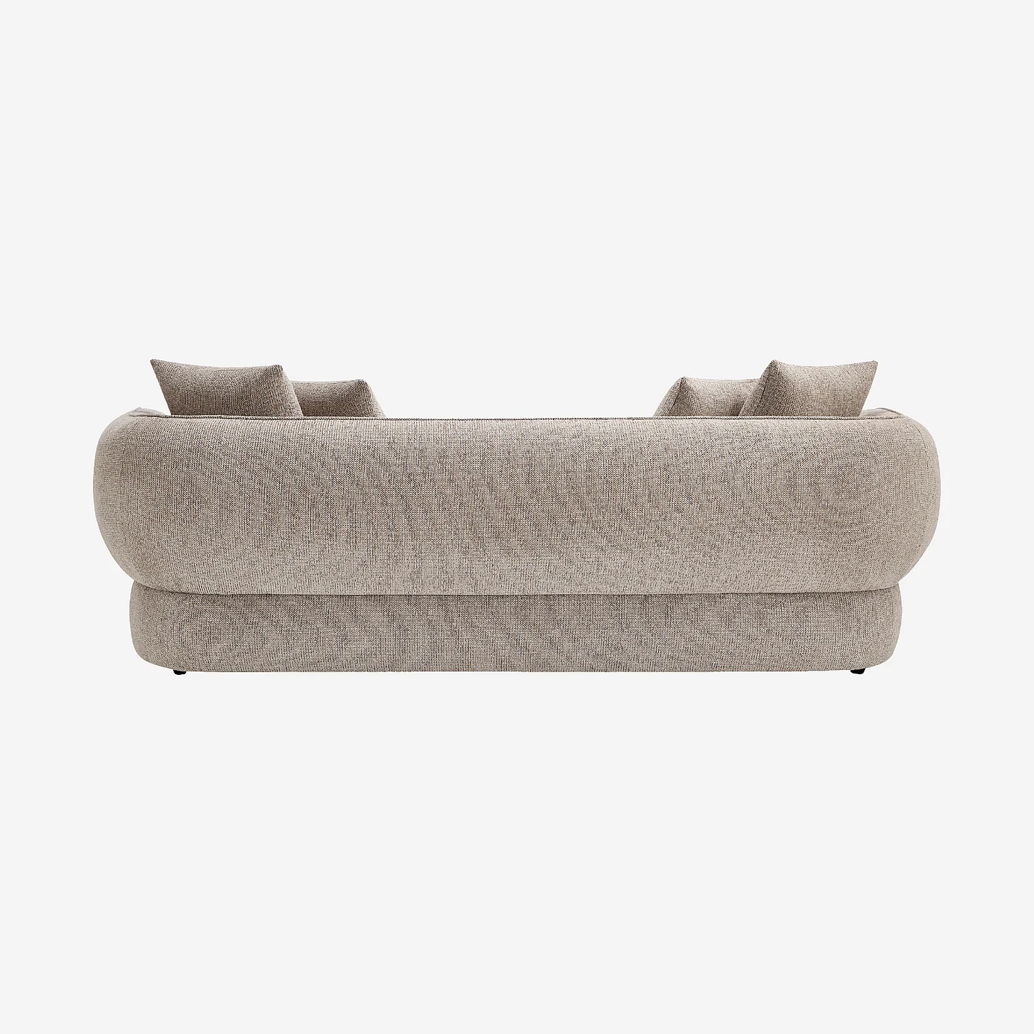 Canapé 3 places en tissu chenille  - Taupe - 4