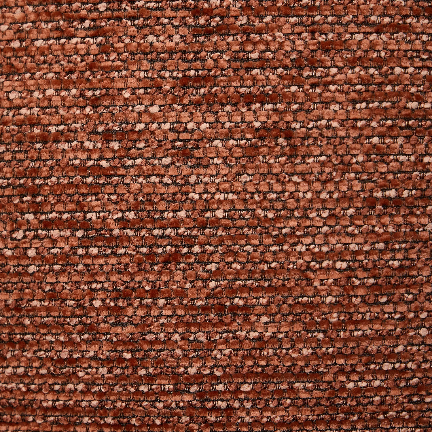 Canapé 3 places en tissu chenille - Terracotta - 2
