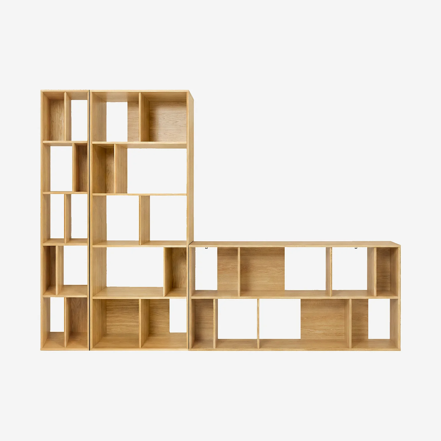 Conjunto de librerías de roble L274 cm - Natural - Design by Hélèna Pille - 1