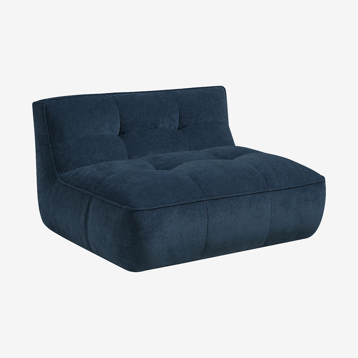 Chauffeuse en tissu - Bleu océan - 3