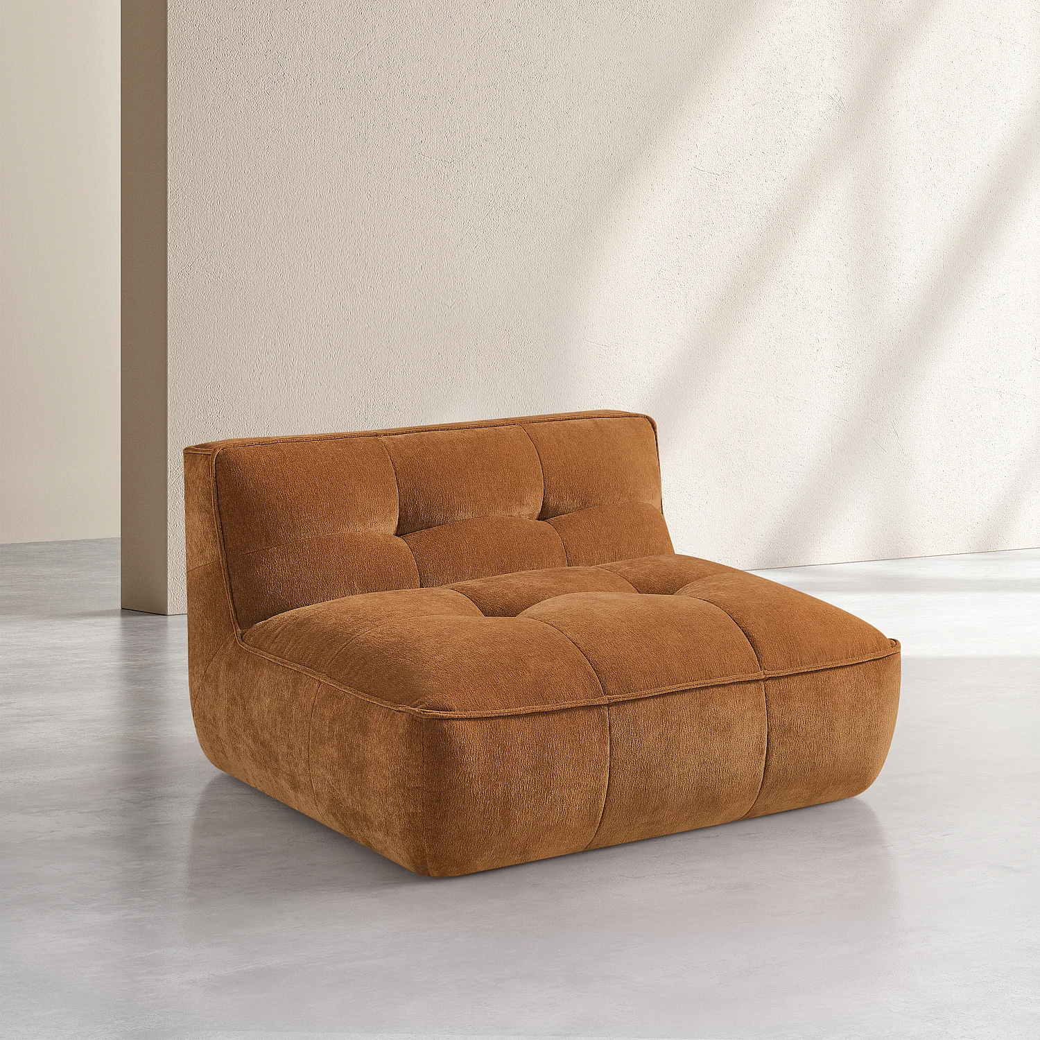 Chauffeuse en tissu - Ocre foncé - 4