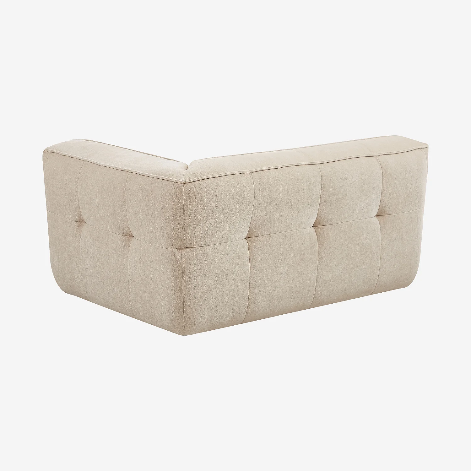 Module d'angle droit 2 places en tissu - Sable - 4