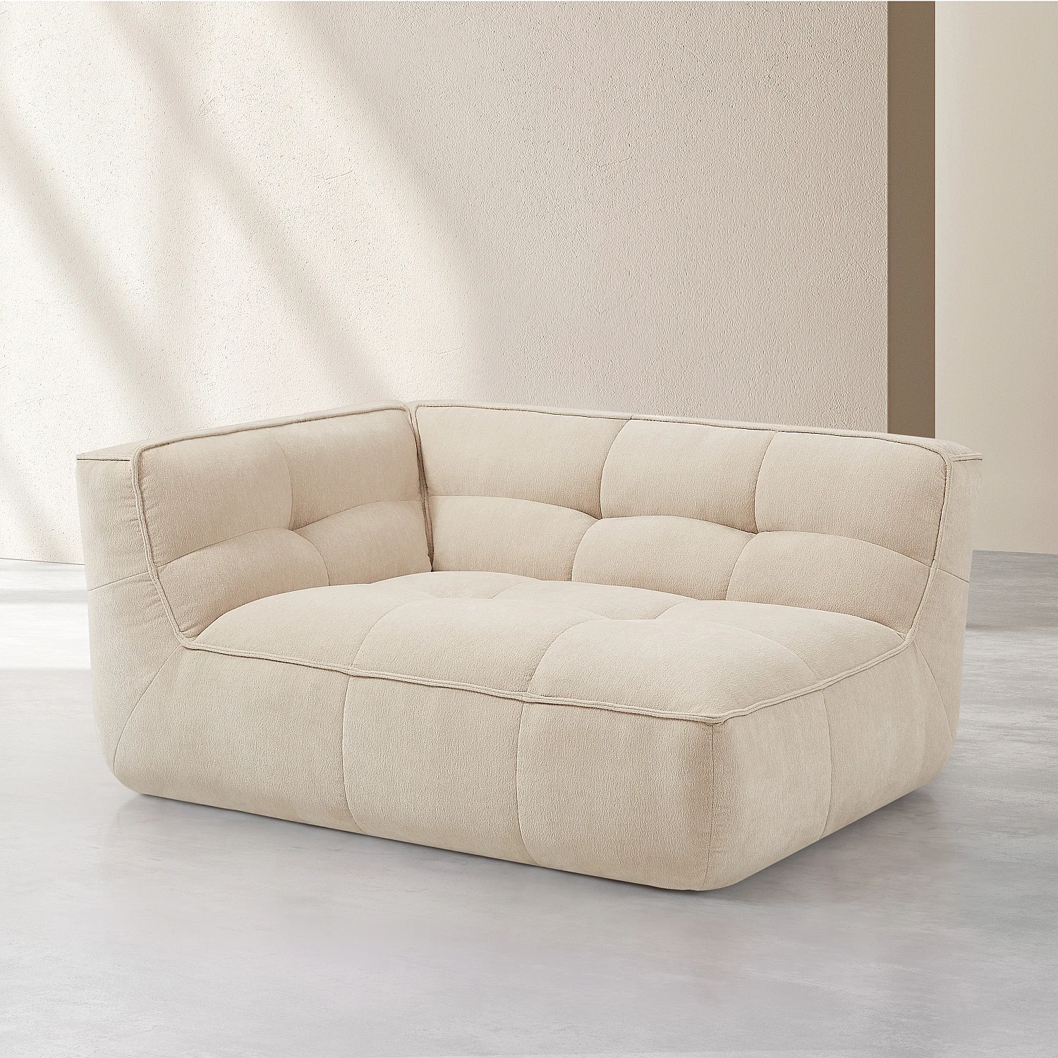 Module d'angle gauche 2 places en tissu - Sable - 2