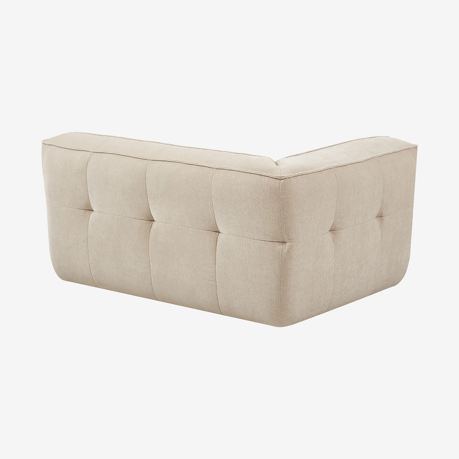 Module d'angle gauche 2 places en tissu - Sable - 4