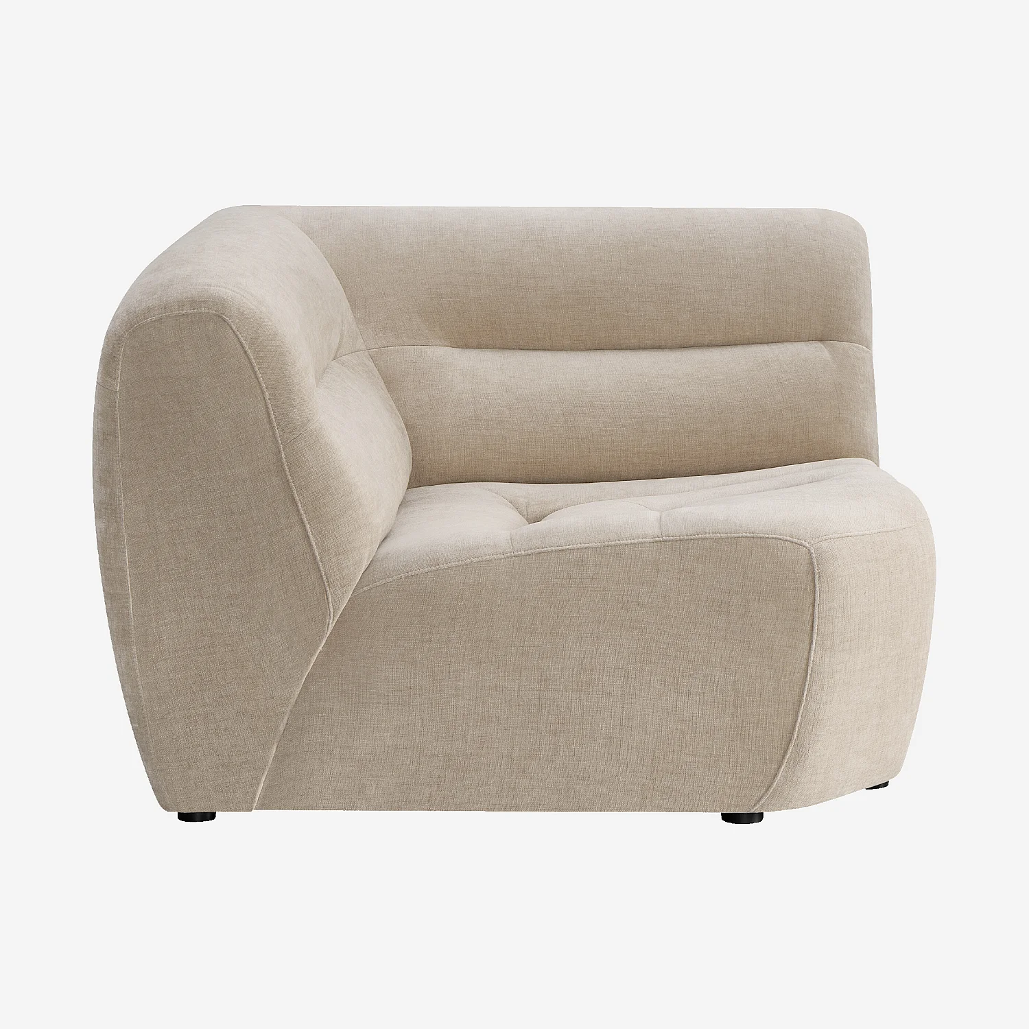 Fauteuil d'angle en tissu - Taupe - 4