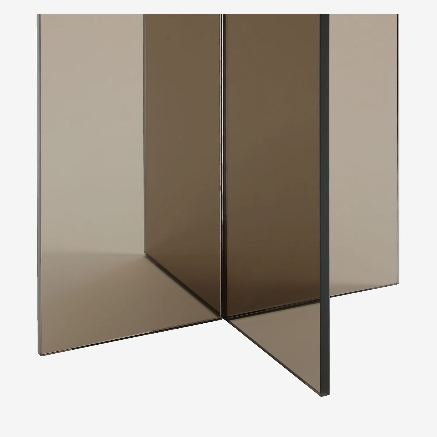 Runder Beistelltisch aus Sicherheitsglas - Aschbraun - Design by Céline Mognon Fichet - 2
