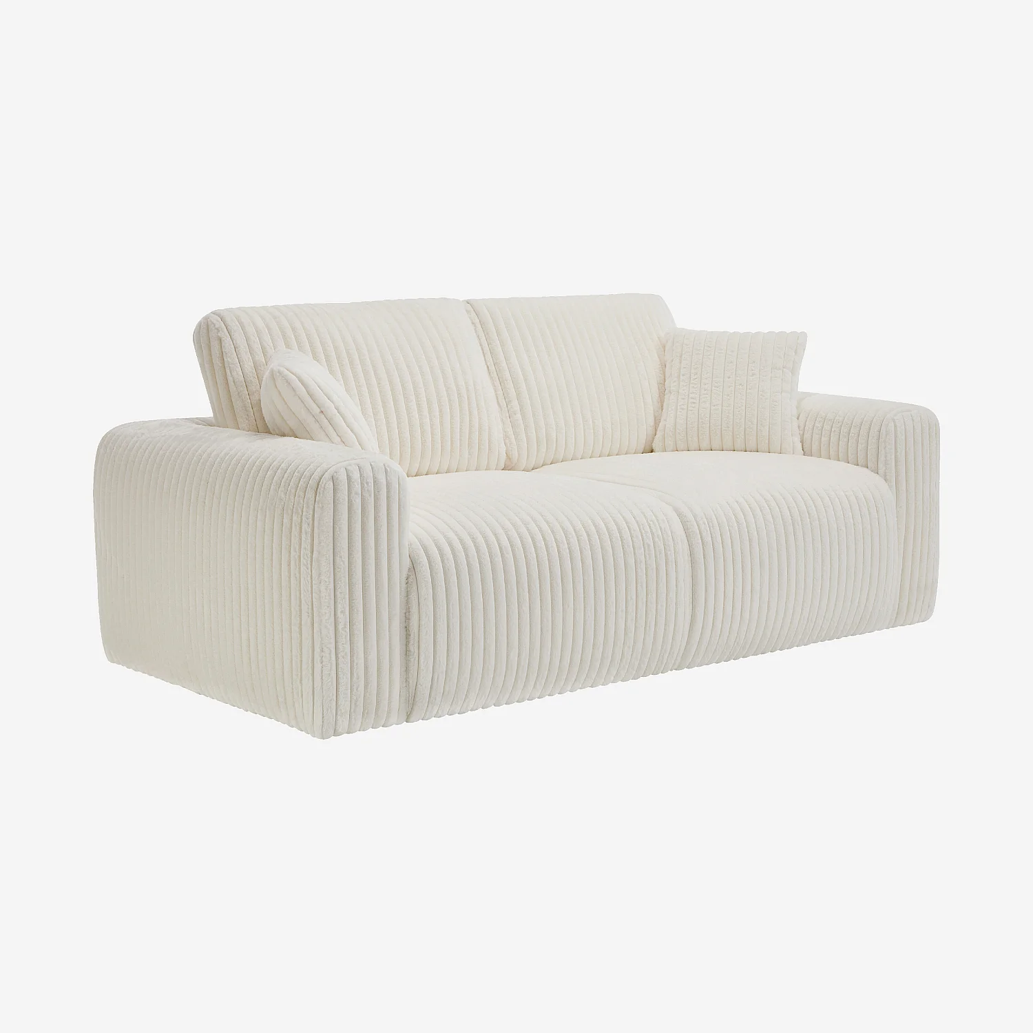 3-sitssoffa i manchestertyg – Marängbeige - 4