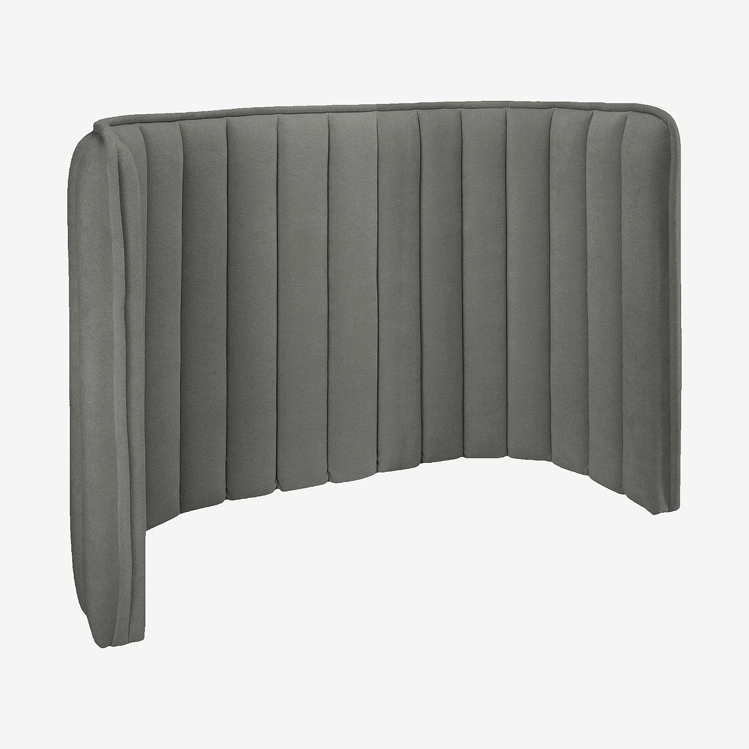 Tête de lit en tissu 200 x 102 cm - Gris galet - 3