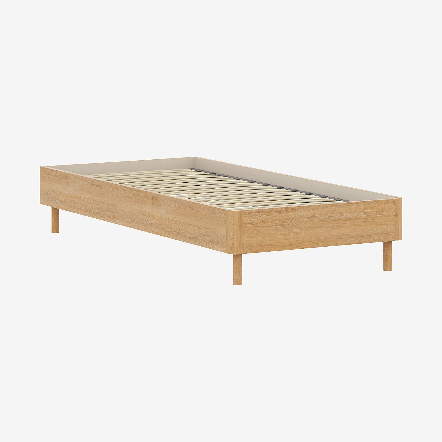Lit 90 x 200 cm en chêne - Naturel - 1
