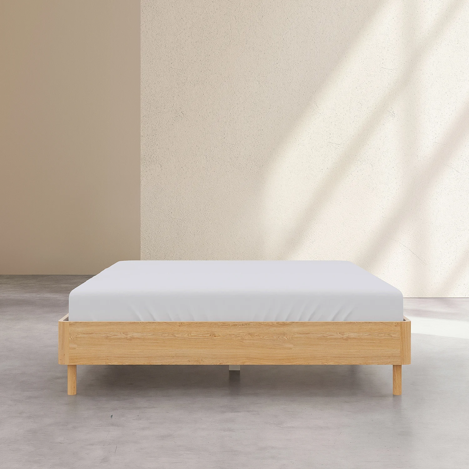 Seng 160 x 200 cm i eg - Naturel - 2