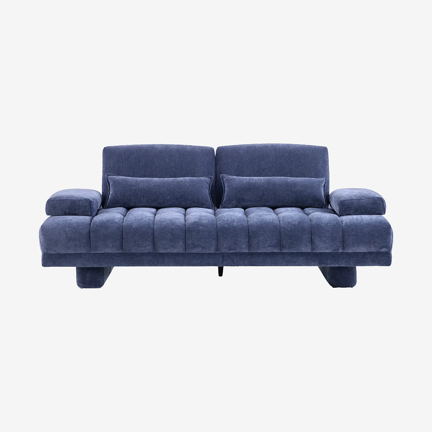 Canapé 3 places en tissu avec dossier avance-recule - Bleu marine - 2