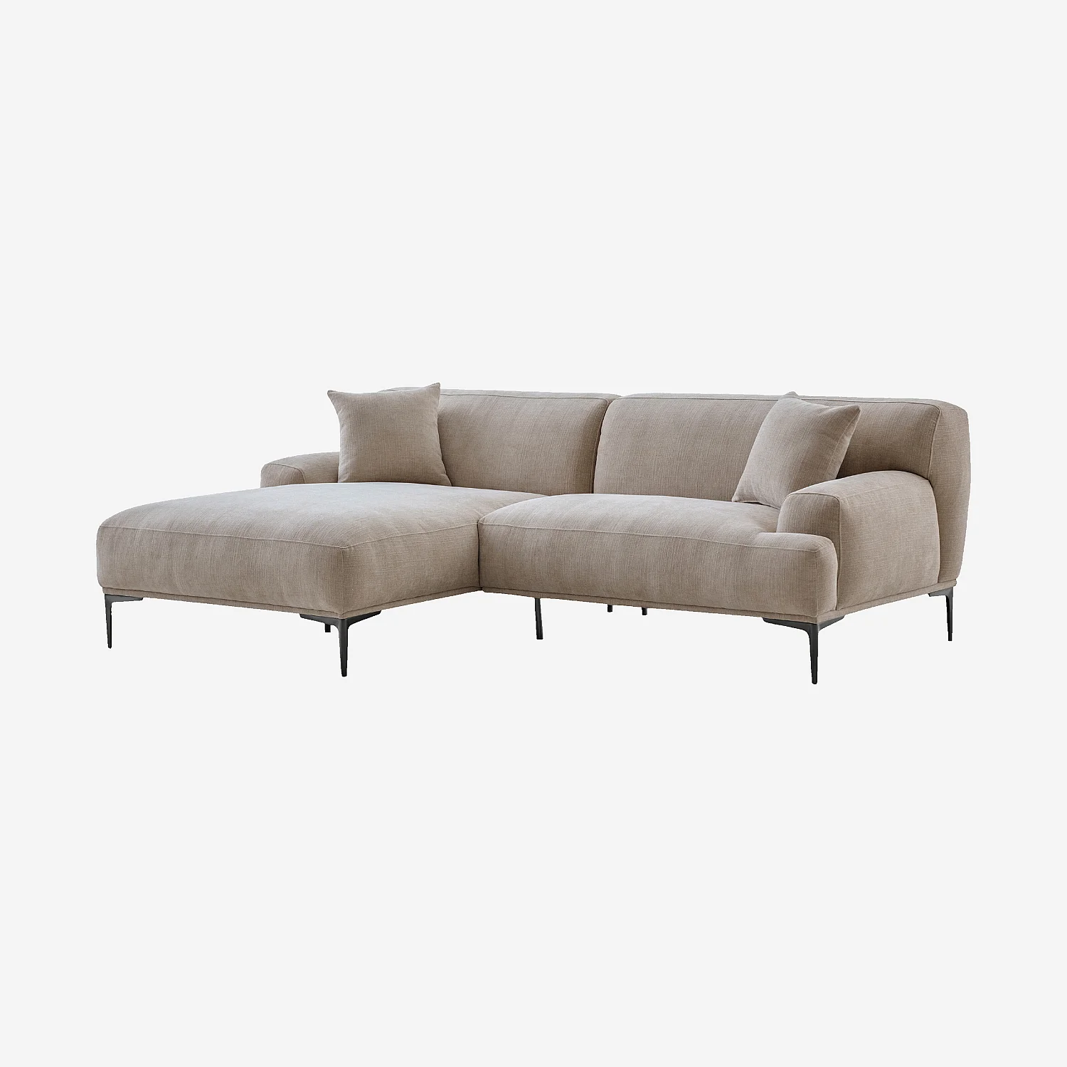 Hjørnesofa venstrevendt i stoff – Taupe - 4