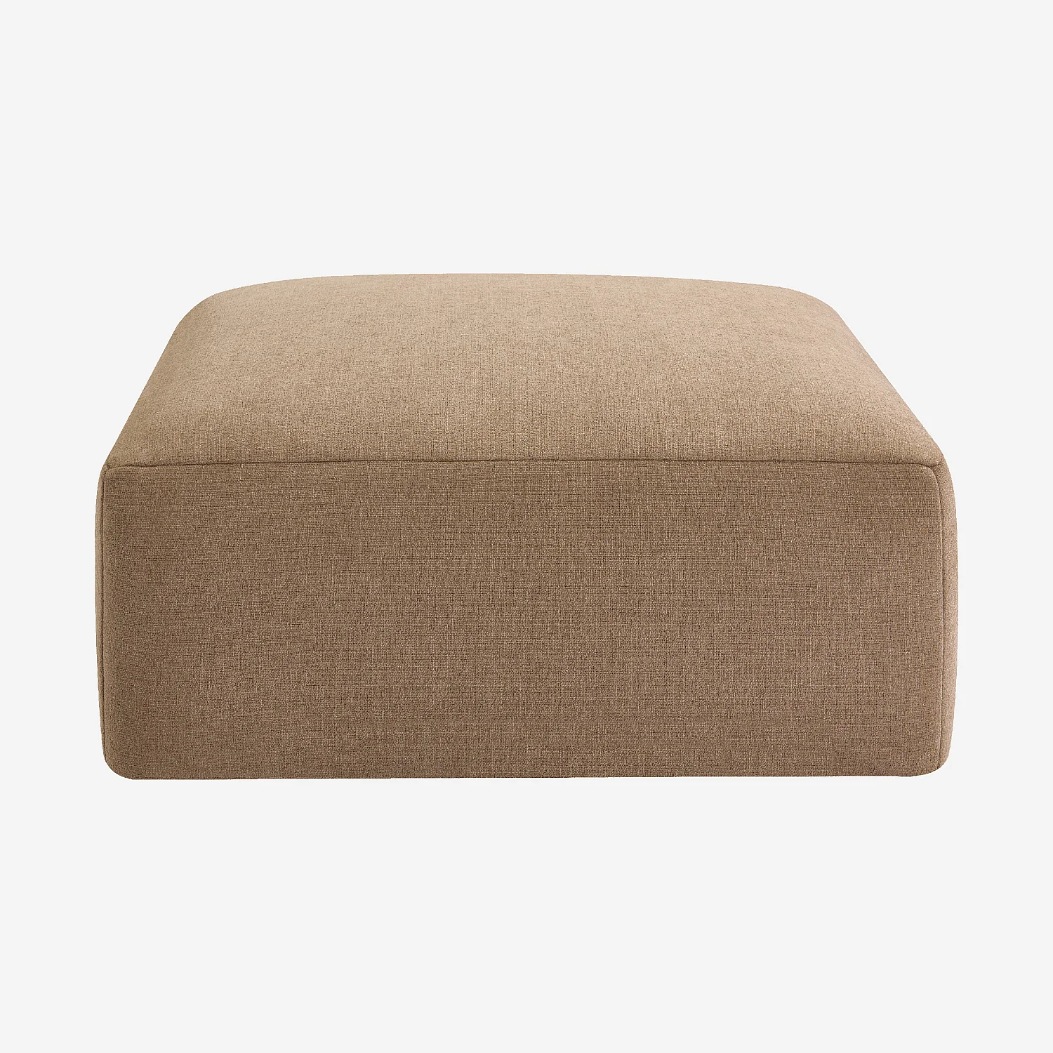 Repose-pieds en tissu garni de plumes - Taupe - 5