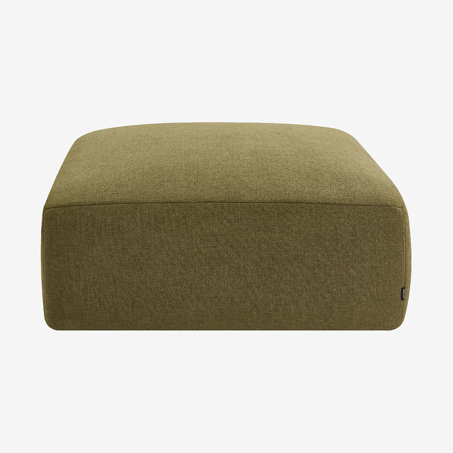 Repose-pieds en tissu garni de plumes - Vert kaki - 5
