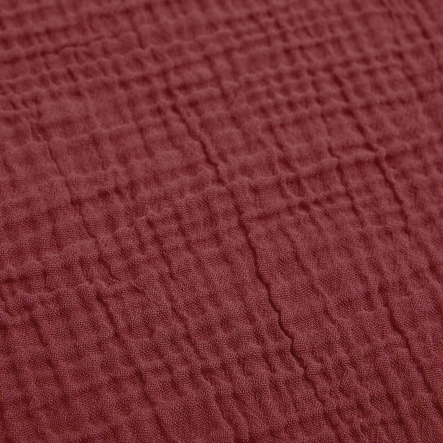 Housse de couette en double gaze de coton - 260 x 240 cm - Bordeaux - 5