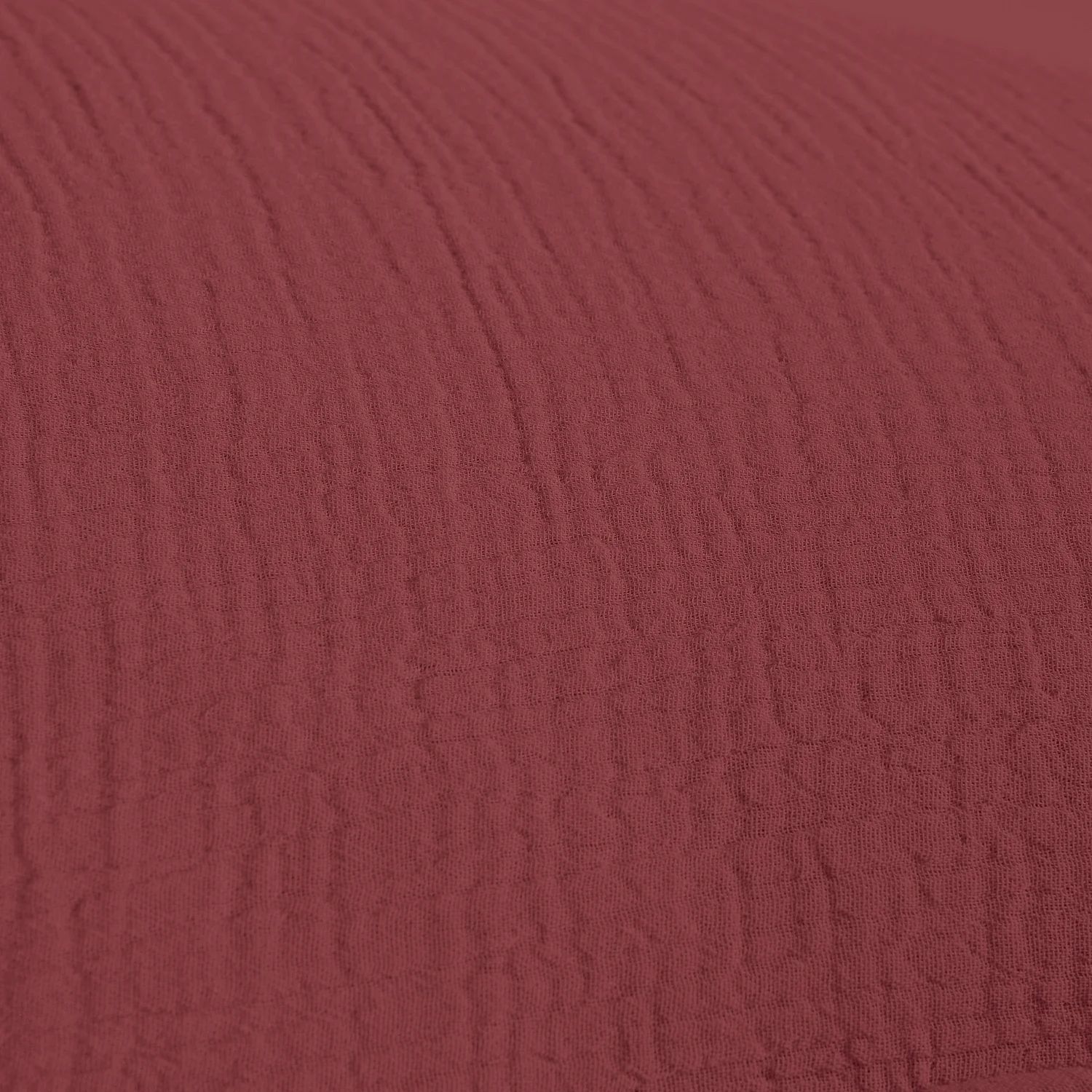 Taie d'oreiller en double gaze de coton - 65 x 65 cm - Bordeaux - 5