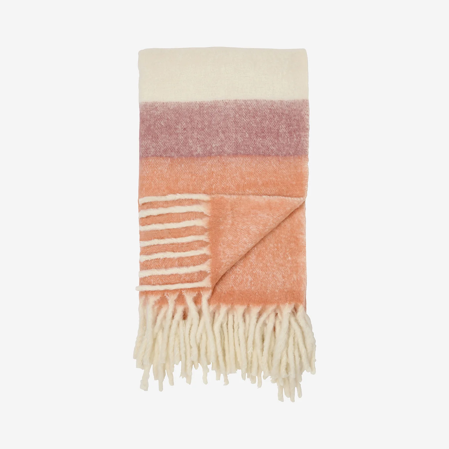 Plaid en laine - 130 x 170 cm - Vert et orange - Design by Floriane Jacques - 2