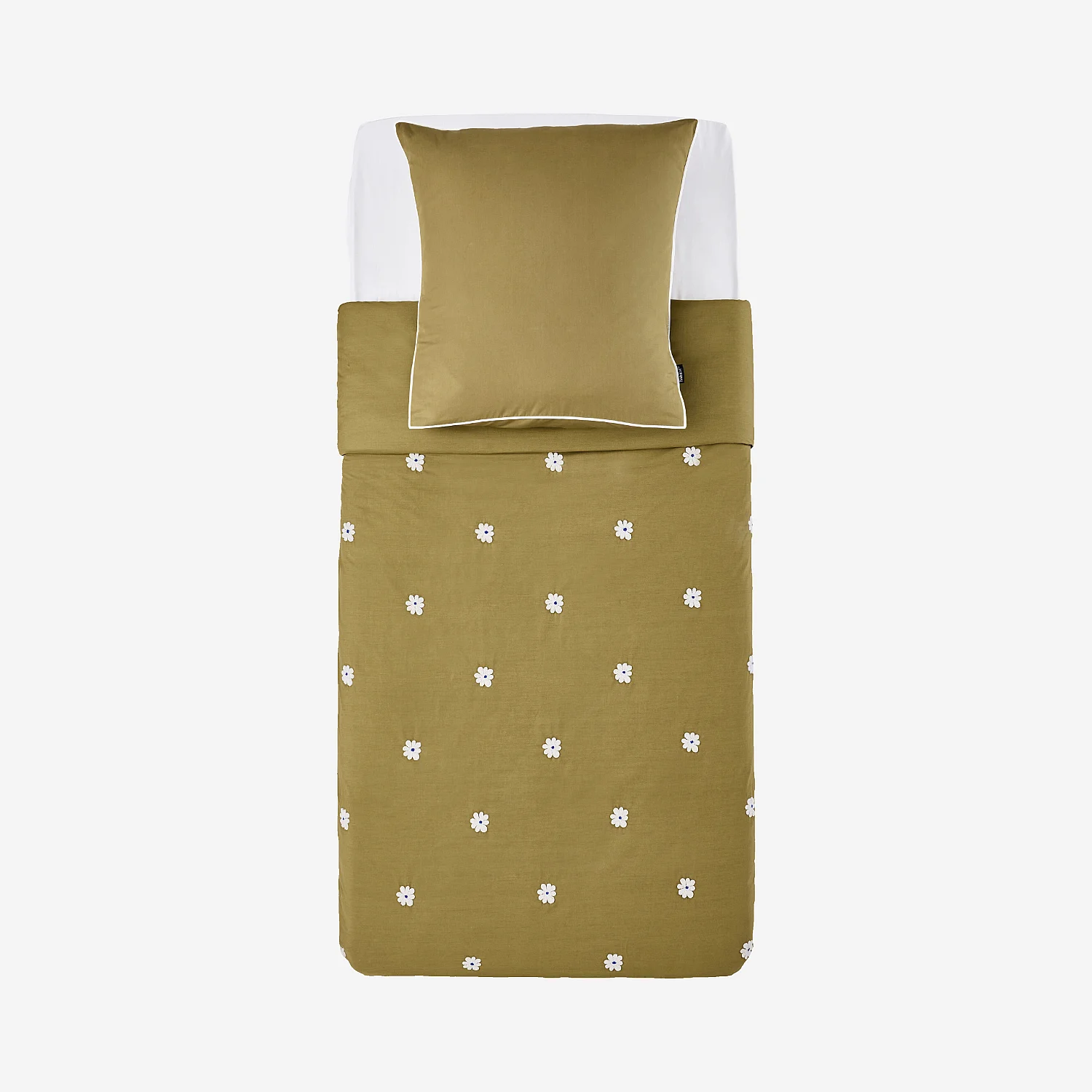 Parure de lit en percale de coton bio - 140 x 200 cm + 65 x 65 cm - Bronze - Design by Floriane Jacques - 8
