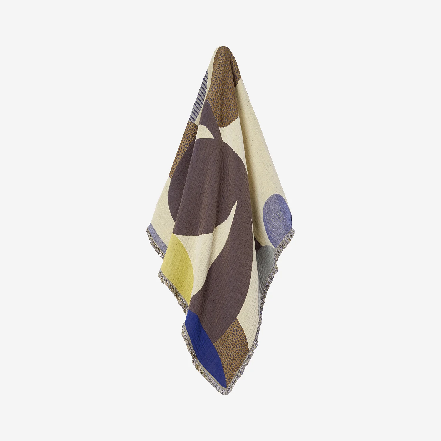 Plaid en coton - 130 x 170 cm - Vert et bleu - Design by Floriane Jacques - 6