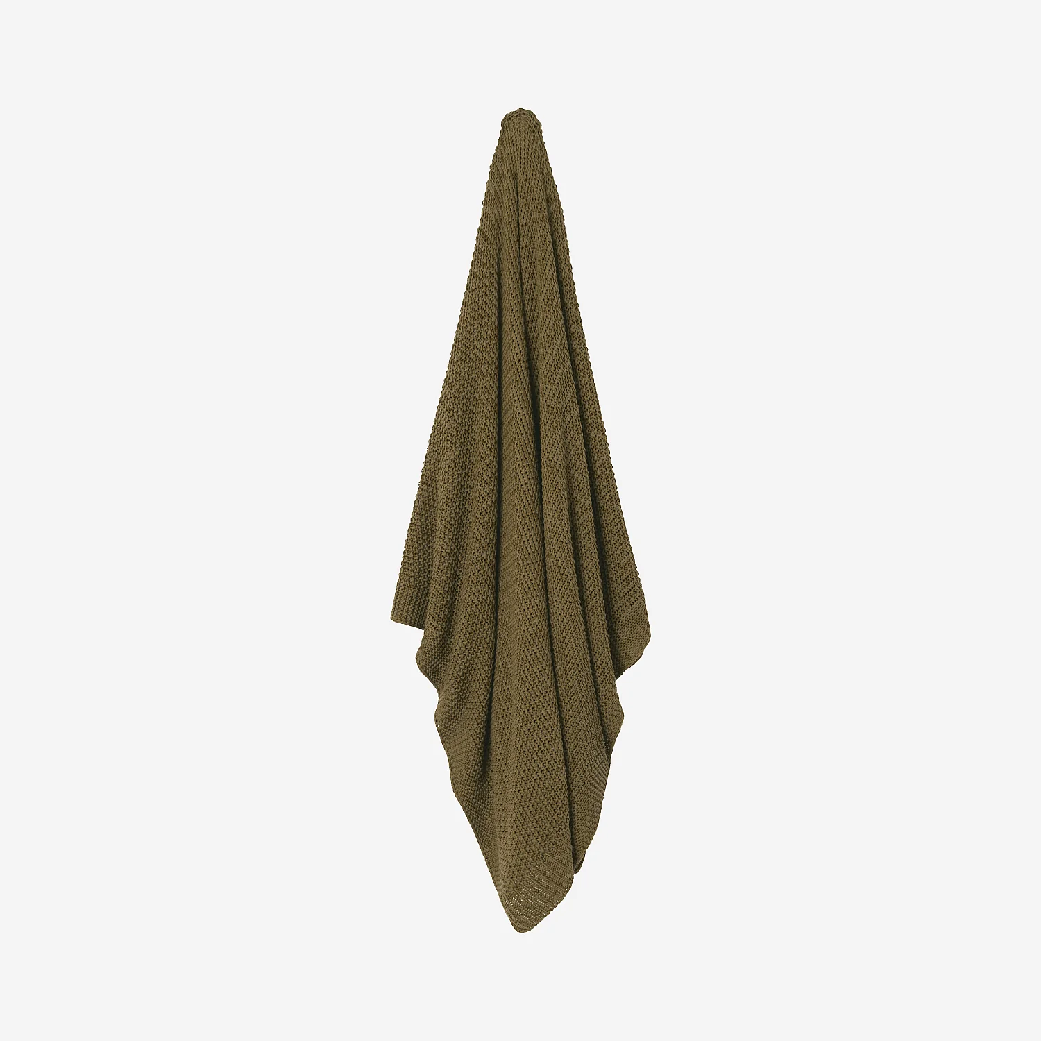 Plaid tricoté en coton - 130 x 170 cm - Bronze - 6