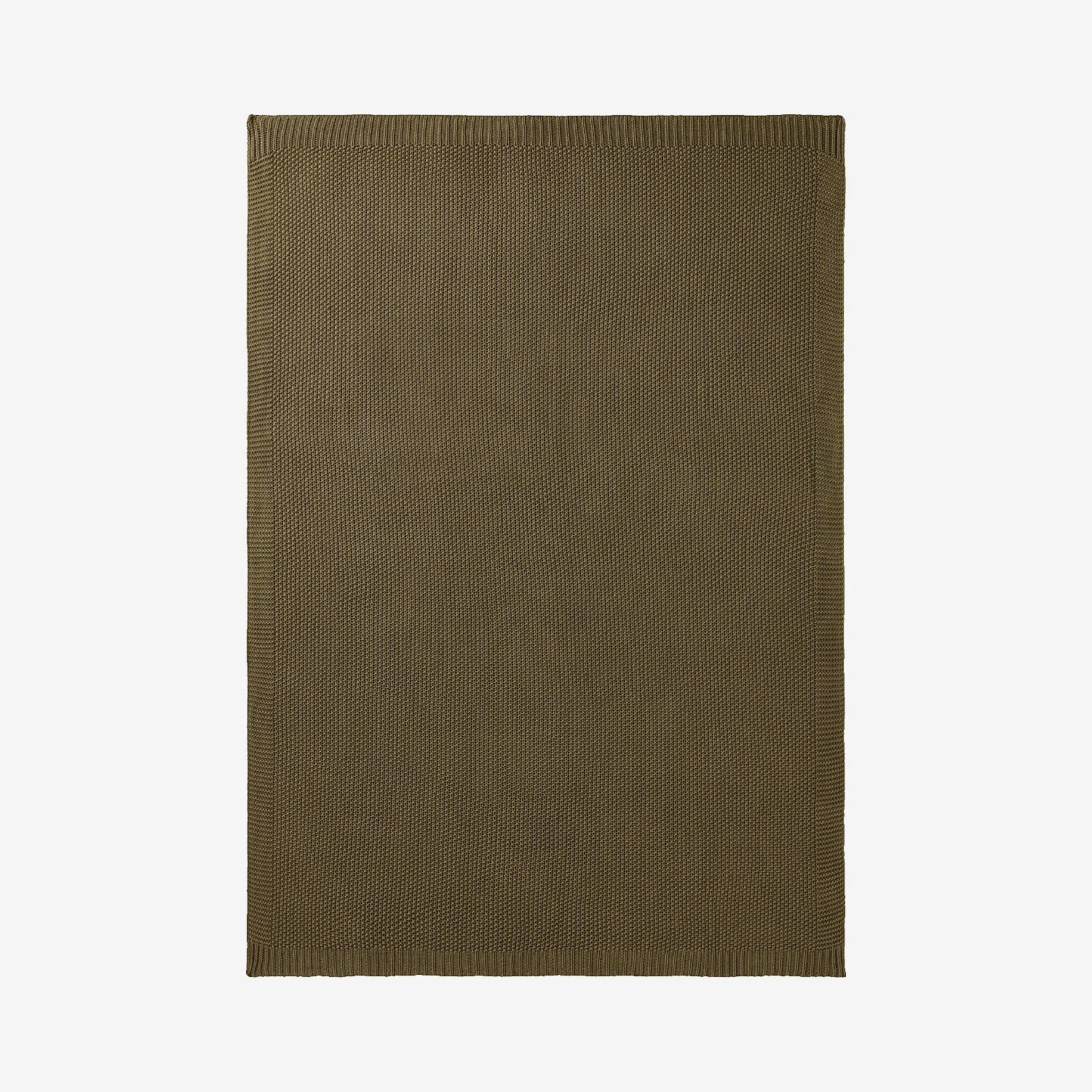 Plaid tricoté en coton - 130 x 170 cm - Bronze - 5