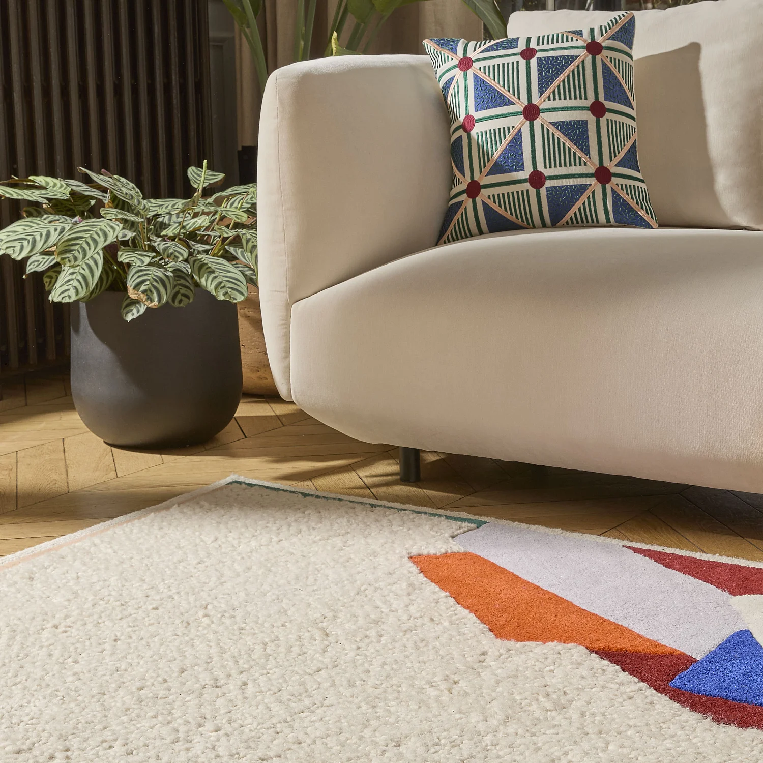 Tapis tufté en laine - 160 x 230 cm - Beige et multicolore - Design by Floriane Jacques - 7