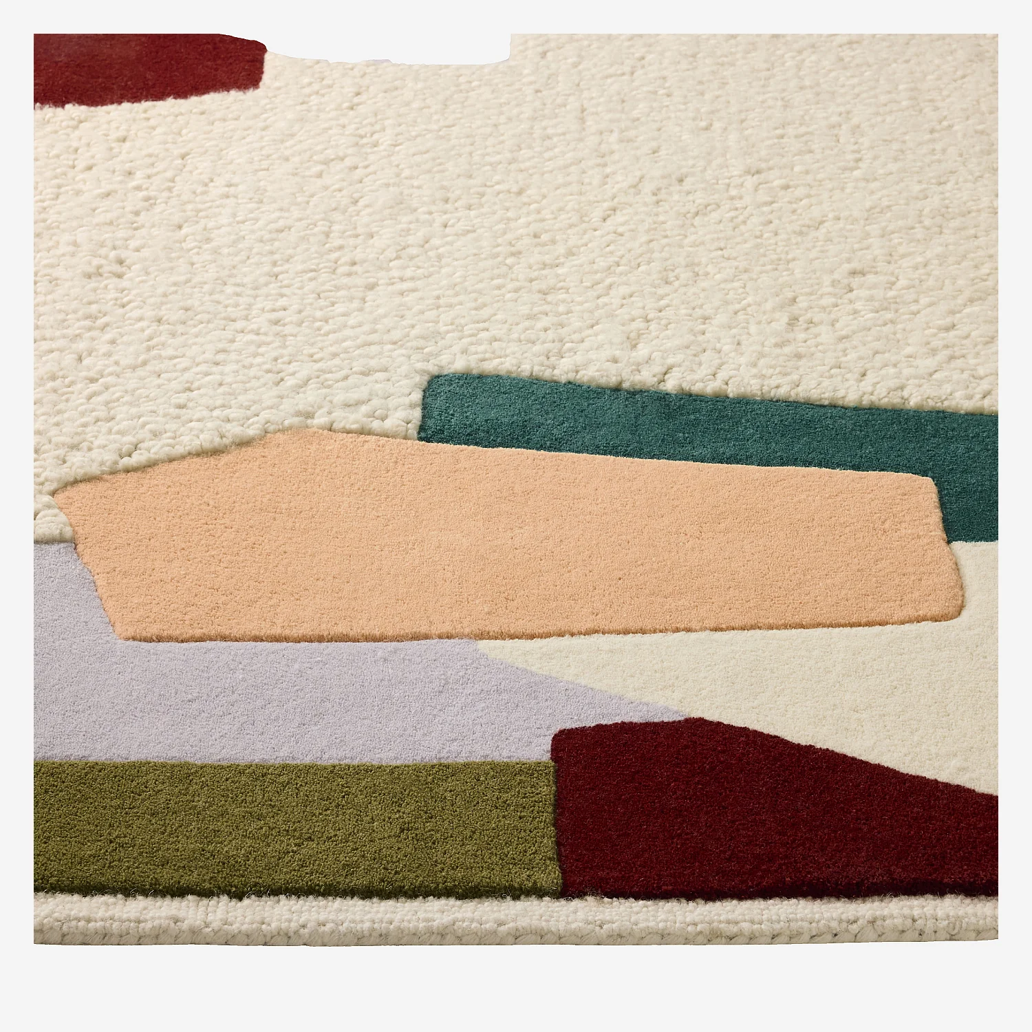 Tapis tufté en laine - 160 x 230 cm - Beige et multicolore - Design by Floriane Jacques - 9