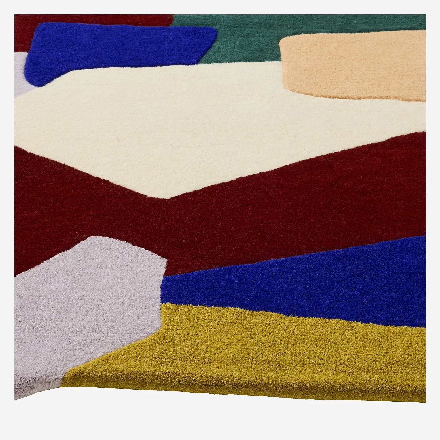 Tapis patchwork tufté en laine - 100 x 170 cm - Multicolore - Design by Floriane Jacques - 9