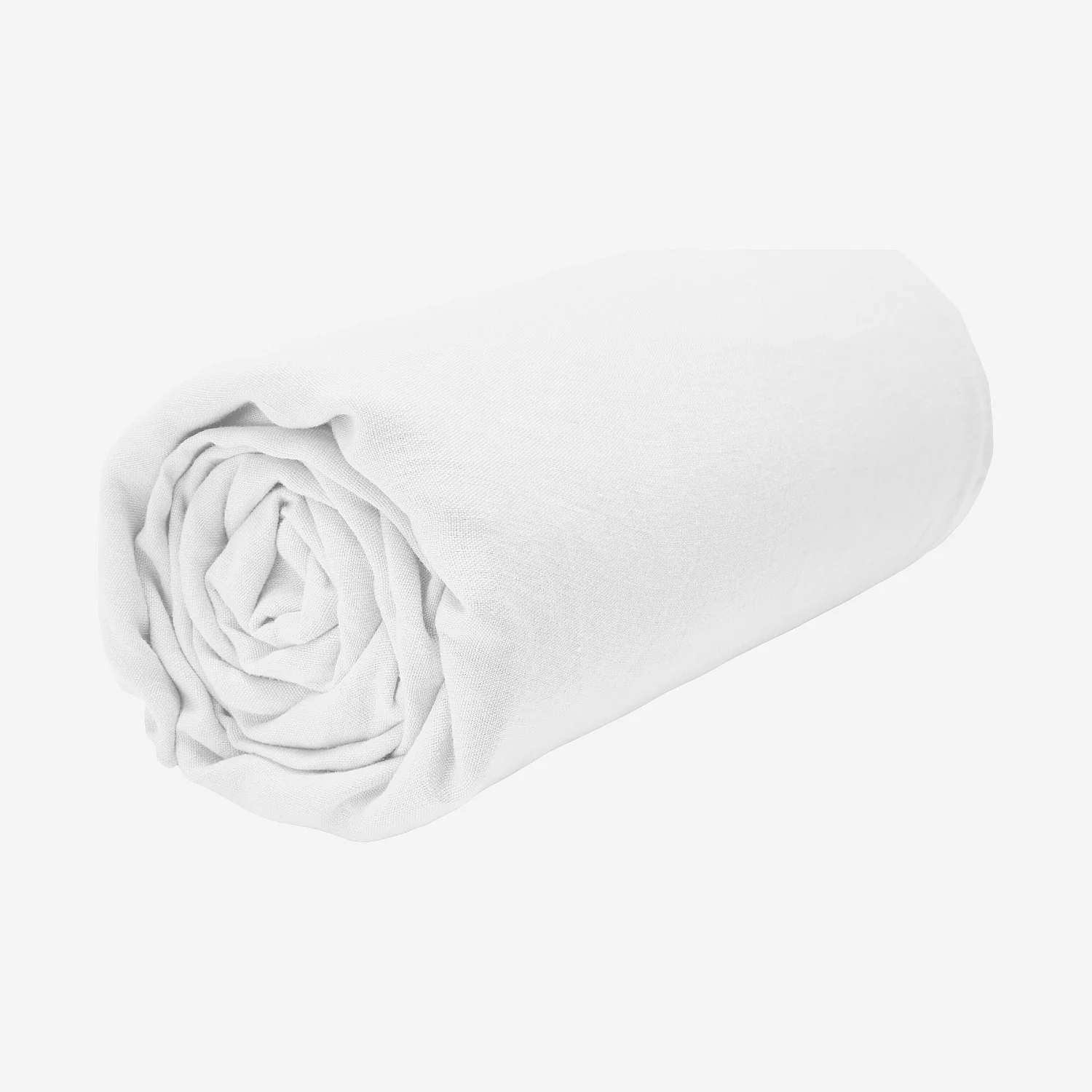 Lençol de baixo em linho - 140 x 200 cm - Branco - 2