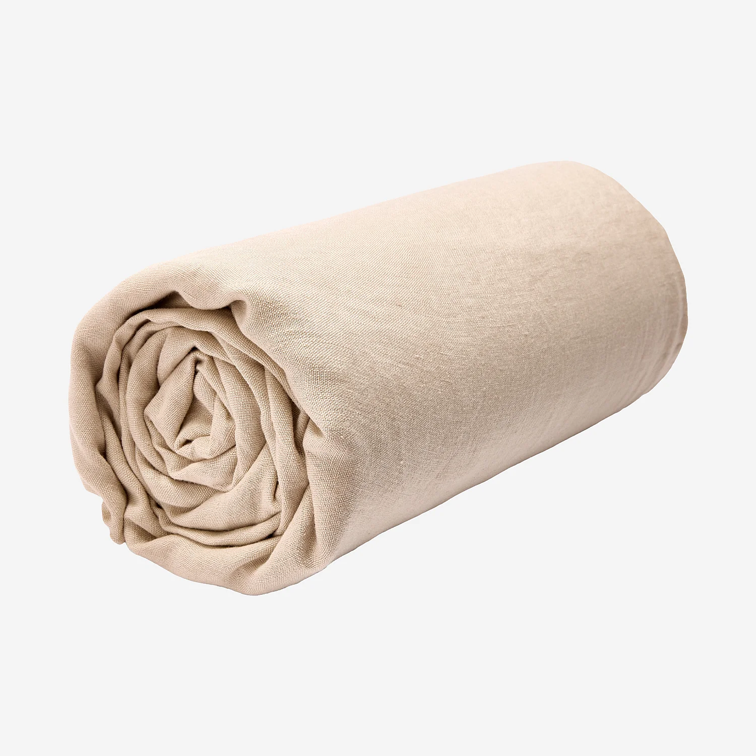 Drap housse en lin - 160 x 200 cm - Naturel - 2