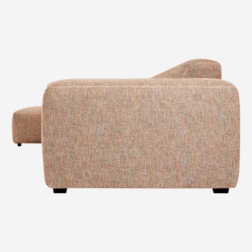 Bellagio fabric 3-seater sofa with left chaise longue - Orange