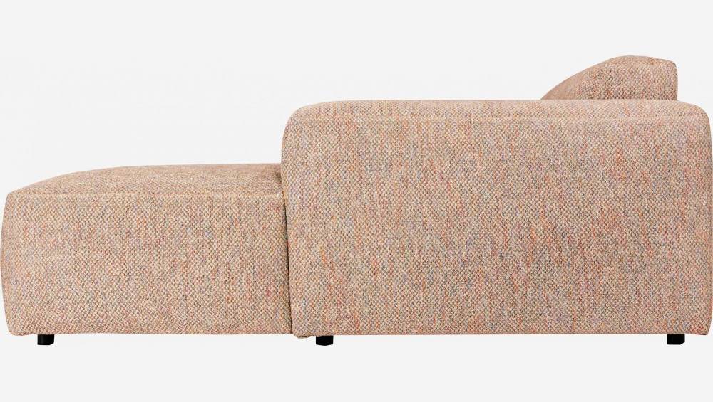 Bellagio fabric 3-seater sofa with right chaise longue - Orange
