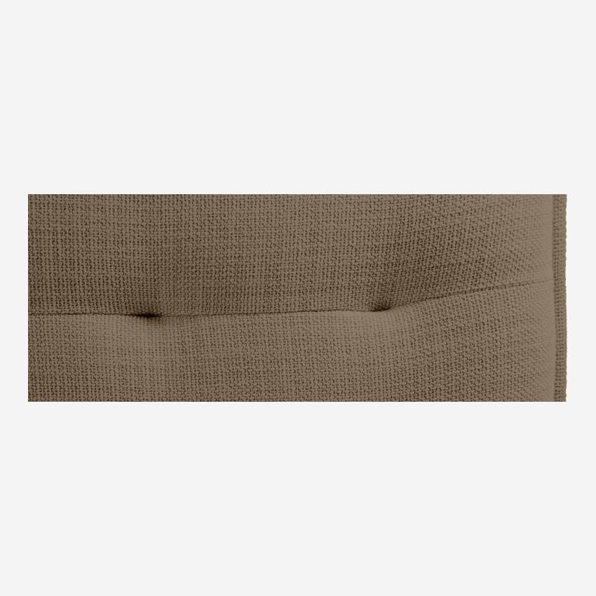 Fasoli fabric 3-seater sofa - Brown - Oak legs