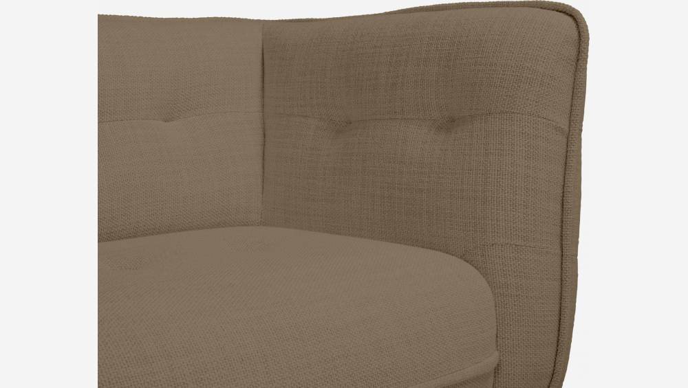 Canapé 3 places en tissu Fasoli - Marron - Pieds chêne