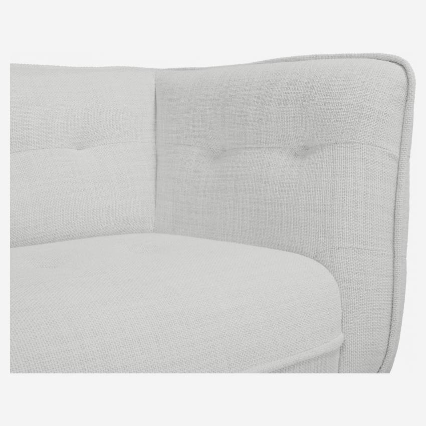 3 -Sitzer-Sofa aus Fasoli-Stoff - Ziegelrot - Eichenfüße