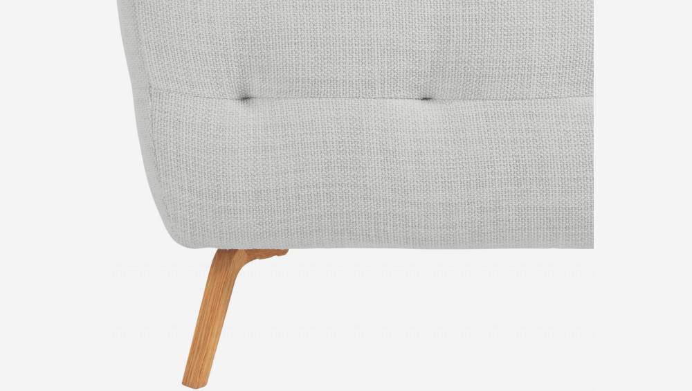 3 -Sitzer-Sofa aus Fasoli-Stoff - Ziegelrot - Eichenfüße