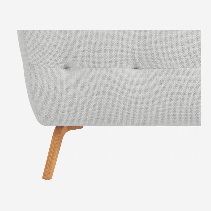 Fasoli fabric 3-seater sofa - Brick red - Oak legs