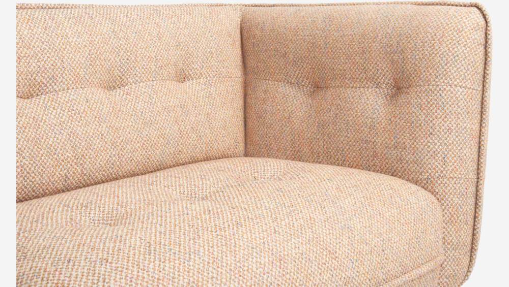 Bellagio fabric 3-seater sofa - Orange - Dark legs