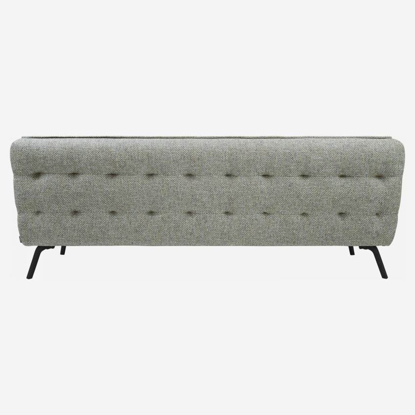 3-Sitzer-Sofa aus Bellagio-Stoff - Graugrün - Dunkle Füße