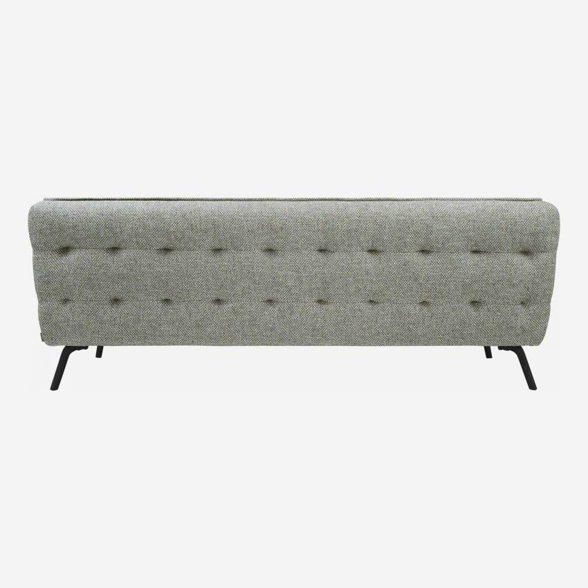 Bellagio fabric 3-seater sofa - Grey Green - Dark legs