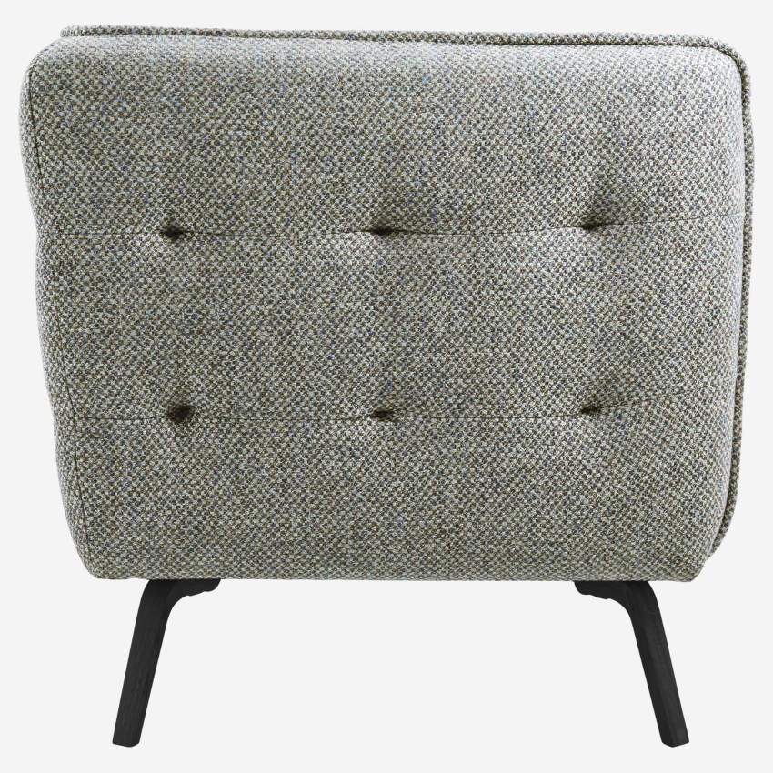 Bellagio fabric 3-seater sofa - Grey Green - Dark legs