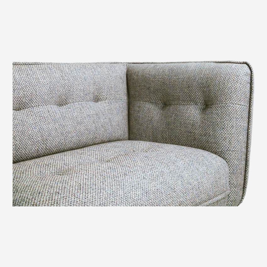 3-Sitzer-Sofa aus Bellagio-Stoff - Graugrün - Dunkle Füße
