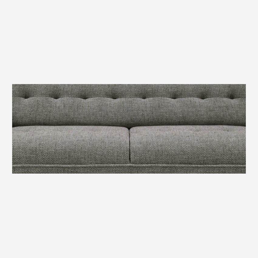 Bellagio fabric 3-seater sofa - Grey Black - Dark legs