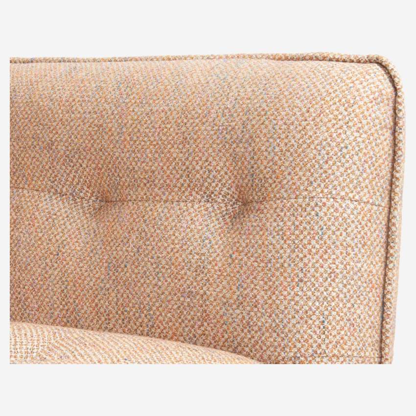 Bellagio fabric 3-seater sofa - Orange - Oak legs