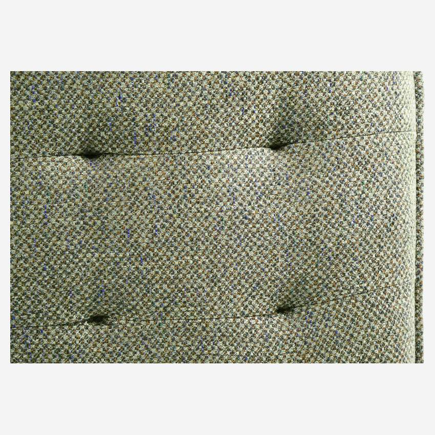 Bellagio fabric 3-seater sofa - Grey Green - Oak legs